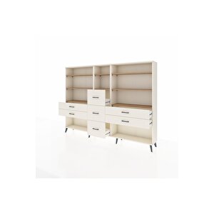 Arges Dolap 8 Raflı 7 Çekmeceli  220x30x163 Aytaşı-çam/aytaşı