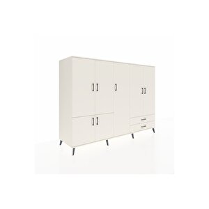 Kronos Dolap 12 Raflı 2 Çekmeceli 7 Kapaklı 220x59x163 Aytaşı-aytaşı