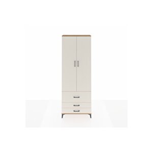 Arges Dolap Tek Raflı 3 Çekmeceli Tek Askılı 88x30x243 Çam-aytaşı