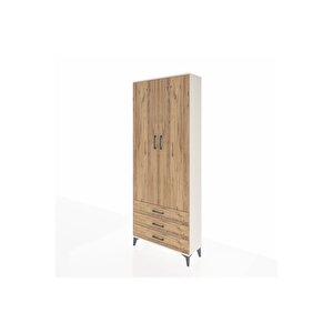 Arges Dolap 4 Raflı 3 Çekmeceli 2 Kapaklı 88x30x221 Aytaşı-çam