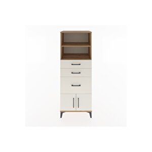 Hyperion Dolap 2 Raflı 3 Çekmeceli 2 Kapaklı 60x44x163 Çam-aytaşı