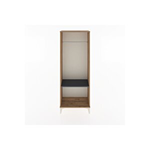 Arges Dolap Tek Raflı Kapaklı Tek Askılı 60x30x163 Çam-antrasit