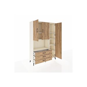 Hyperion Gardrop 7 Raflı 3 Çekmeceli 3 Kapaklı 132x44x195 Aytaşı-çam
