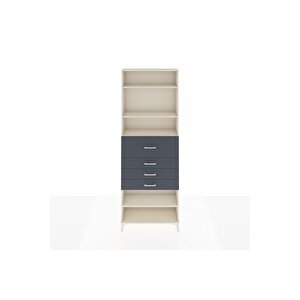 Arges Dolap 4 Raflı 4 Çekmeceli 88x30x243 Aytaşı-antrasit