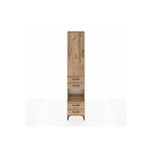 Arges Dolap 3 Raflı 4 Çekmeceli Tek Askılı 44x30x221 Çam-çam