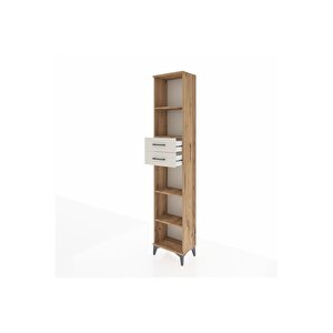 Arges Dolap 4 Raflı 2 Çekmeceli 44x30x221 Çam-aytaşı