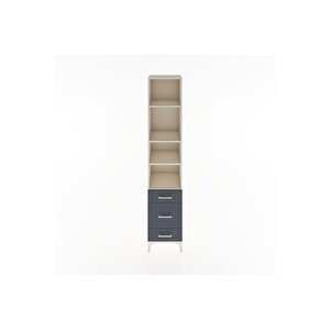 Hyperion Dolap 4 Raflı 3 Çekmeceli 44x44x221 Aytaşı-antrasit