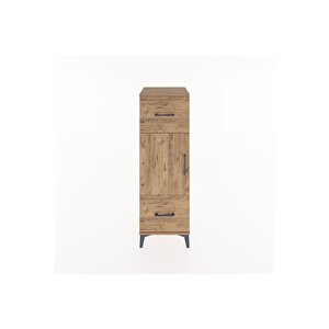 Hyperion Dolap 2 Raflı 2 Çekmeceli Tek Kapaklı 44x44x134 Çam-çam