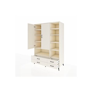 Kronos Dolap 10 Raflı 4 Çekmeceli 2 Kapaklı 132x59x195 Aytaşı-aytaşı/aytaşı