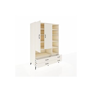 Kronos Dolap 10 Raflı 4 Çekmeceli 2 Kapaklı 132x59x195 Aytaşı-aytaşı/aytaşı