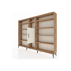 Arges Dolap 12 Raflı Tek Kapaklı  220x30x163 Çam-aytaşı/çam