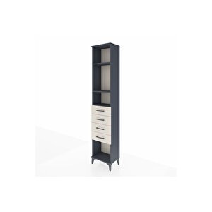 Arges Dolap 3 Raflı 4 Çekmeceli 44x30x221 Antrasit-aytaşı