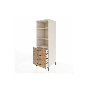 Kronos Dolap 3 Raflı 4 Çekmeceli 60x59x182 Aytaşı-çam