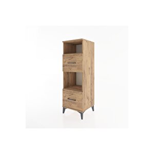 Hyperion Dolap 2 Raflı 2 Çekmeceli 44x44x134 Çam-çam