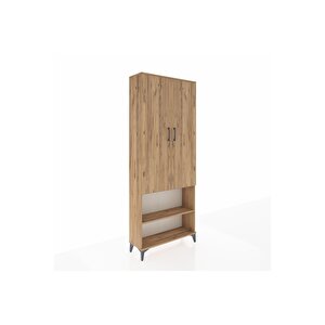 Arges Dolap 3 Raflı 2 Kapaklı Tek Askılı 88x30x221 Çam-çam