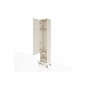 Arges Dolap 3 Raflı Tek Çekmeceli Tek Askılı 44x30x221 Aytaşı-aytaşı