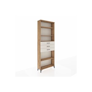 Arges Dolap 4 Raflı 3 Çekmeceli 88x30x243 Çam-aytaşı
