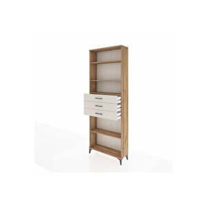 Arges Dolap 4 Raflı 3 Çekmeceli 88x30x243 Çam-aytaşı