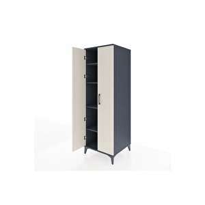 Kronos Dolap 4 Raflı 2 Kapaklı 60x59x182 Antrasit-aytaşı