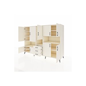 Kronos Dolap 13 Raflı 3 Çekmeceli 9 Kapaklı 220x59x163 Aytaşı-aytaşı