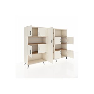 Hyperion Dolap 10 Raflı 9 Kapaklı 220x44x163 Aytaşı-aytaşı/çam