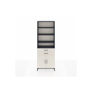 Arges Dolap 5 Raflı 2 Çekmeceli 2 Kapaklı 88x30x243 Antrasit-aytaşı