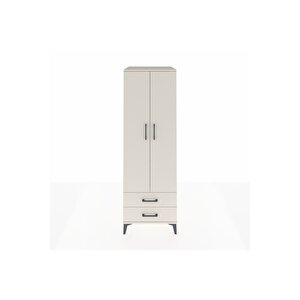 Kronos Dolap Tek Raflı 2 Çekmeceli Tek Askılı 60x59x182 Aytaşı-aytaşı