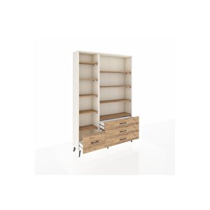 Arges Gardrop 9 Raflı 4 Çekmeceli  132x30x195 Aytaşı-çam