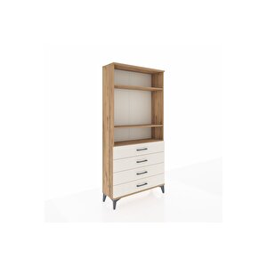 Arges Dolap 3 Raflı 4 Çekmeceli 88x30x182 Çam-aytaşı