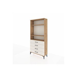 Arges Dolap 3 Raflı 4 Çekmeceli 88x30x182 Çam-aytaşı