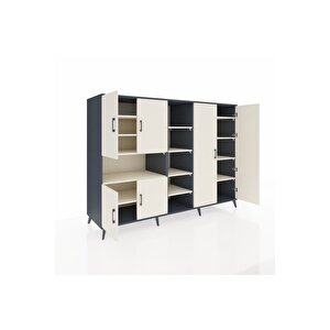 Kronos Dolap 13 Raflı 6 Kapaklı 220x59x163 Antrasit-aytaşı