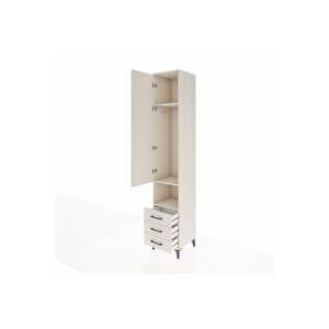 Hyperion Dolap 3 Raflı 3 Çekmeceli Tek Kapaklı 44x44x243 Aytaşı-aytaşı