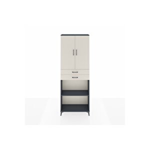 Arges Dolap 4 Raflı 2 Çekmeceli 2 Kapaklı 88x30x243 Antrasit-aytaşı