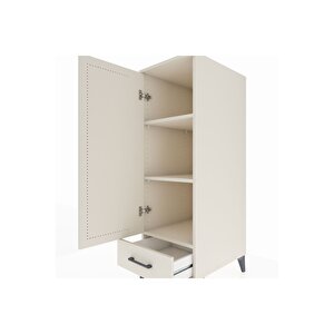 Kronos Dolap 3 Raflı Tek Çekmeceli Tek Kapaklı 44x59x134 Aytaşı-aytaşı