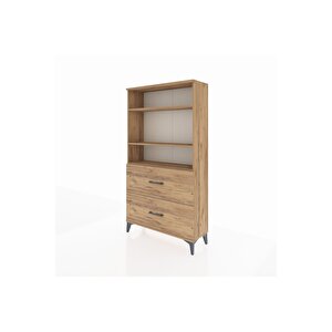 Arges Dolap 3 Raflı 2 Çekmeceli 88x30x163 Çam-çam