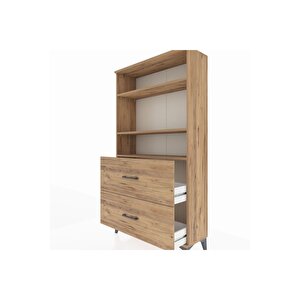 Arges Dolap 3 Raflı 2 Çekmeceli 88x30x163 Çam-çam