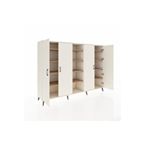 Hyperion Dolap 12 Raflı 4 Kapaklı 220x44x163 Aytaşı-aytaşı/çam