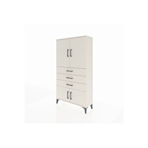 Arges Dolap 2 Raflı 3 Çekmeceli 4 Kapaklı 88x30x163 Aytaşı-aytaşı