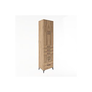 Hyperion Dolap 4 Raflı 4 Çekmeceli 4 Kapaklı 60x44x243 Çam-çam