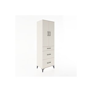 Hyperion Dolap Tek Raflı 3 Çekmeceli Tek Askılı 60x44x195 Aytaşı-aytaşı