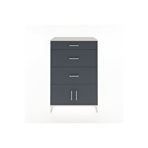 Hyperion Dolap 3 Çekmeceli 2 Kapaklı 88x44x134 Aytaşı-antrasit