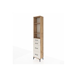 Arges Dolap 3 Raflı 4 Çekmeceli 44x30x221 Çam-aytaşı