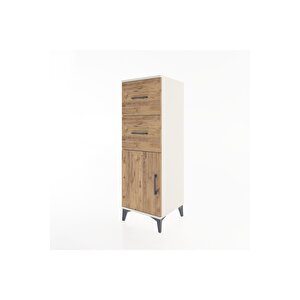Hyperion Dolap Tek Raflı 2 Çekmeceli Tek Kapaklı 44x44x134 Aytaşı-çam