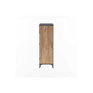 Arges Dolap 3 Raflı Tek Kapaklı 44x30x134 Antrasit-çam