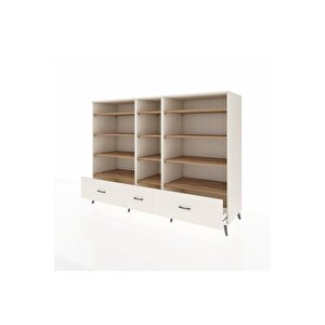 Kronos Dolap 12 Raflı 3 Çekmeceli  220x59x163 Aytaşı-çam/aytaşı