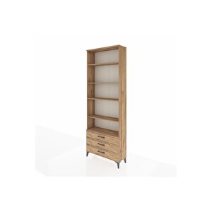 Arges Dolap 5 Raflı 3 Çekmeceli 88x30x243 Çam-çam