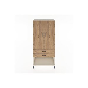 Hyperion Dolap 4 Raflı 2 Çekmeceli 2 Kapaklı 88x44x195 Aytaşı-çam