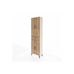 Arges Dolap 4 Raflı 2 Çekmeceli 4 Kapaklı 60x30x221 Aytaşı-çam
