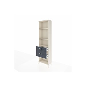 Arges Dolap 3 Raflı 2 Çekmeceli 60x30x221 Aytaşı-antrasit