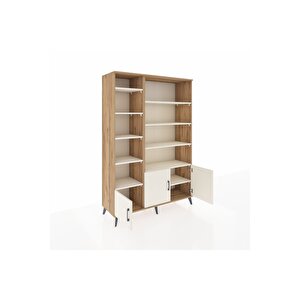 Hyperion Gardrop 10 Raflı 3 Kapaklı 132x44x195 Çam-aytaşı